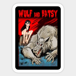 Wulf and Batsy: Red Sky Sticker